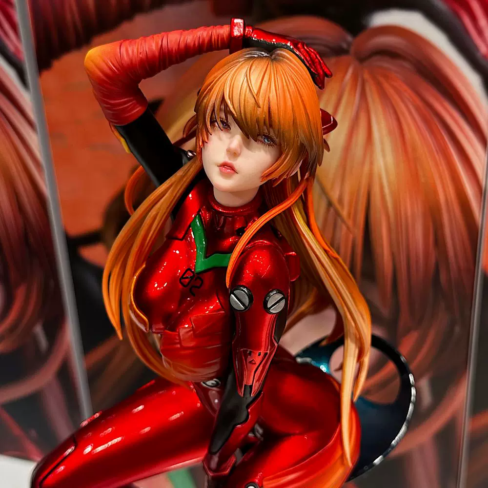 Evangelion Anime Merchandise - Figurine statique Asuka en combinaison de