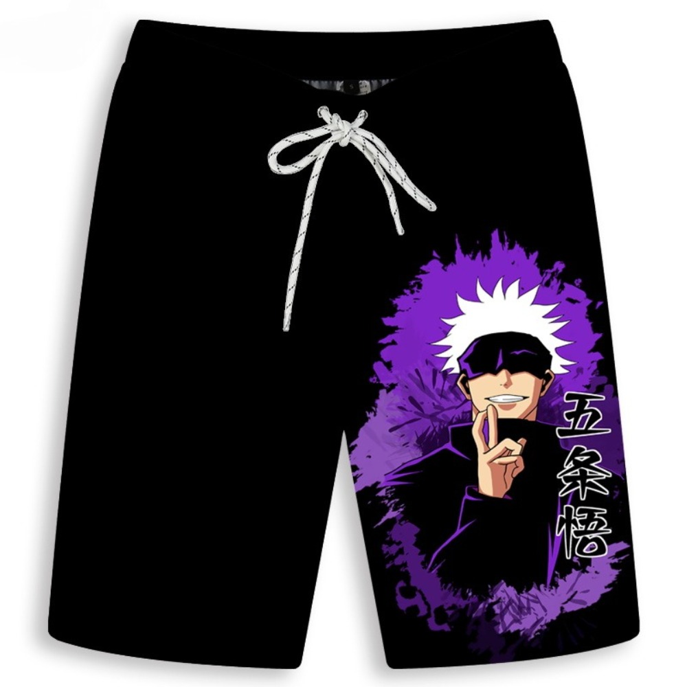 Anime Merchandise Store Japan - Short imprimé Gojo Satoru pour hommes