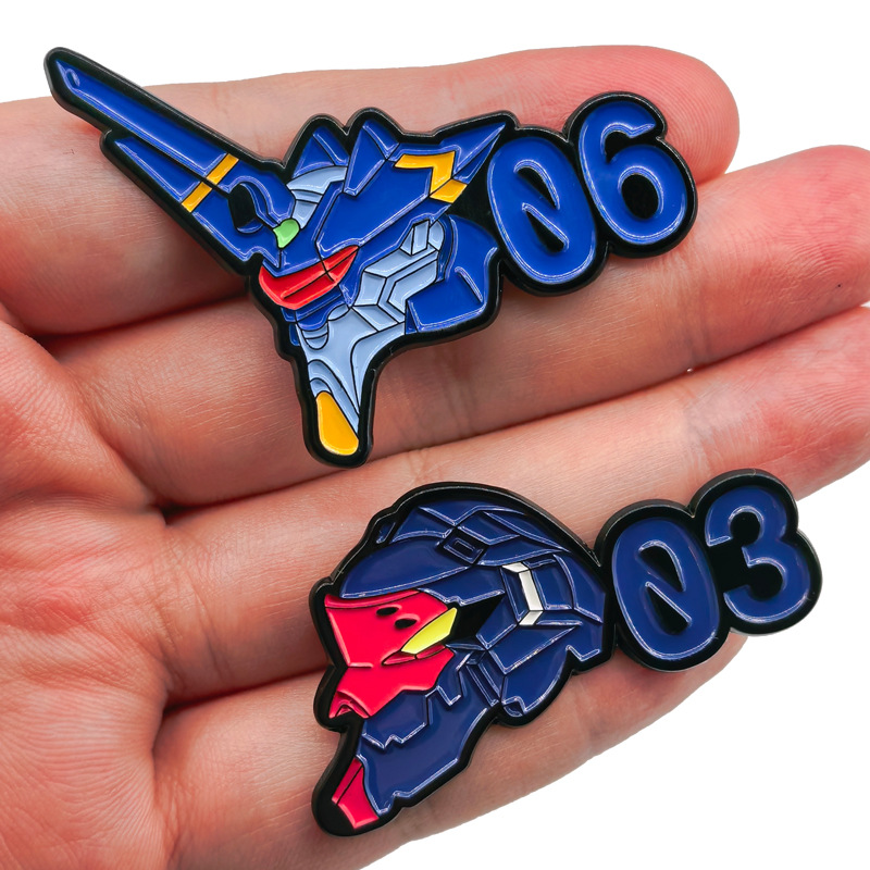 Evangelion Anime Merchandise - Badges métalliques robot Genesis Classic Evangelion,