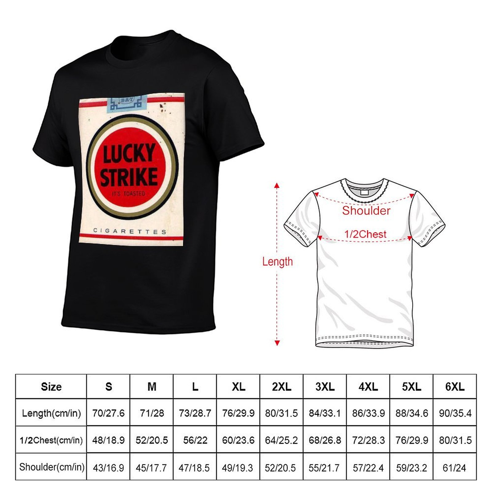 T-Shirt Lucky Strike Merchandi - Anime Merchandise T Shirt avis et prix
